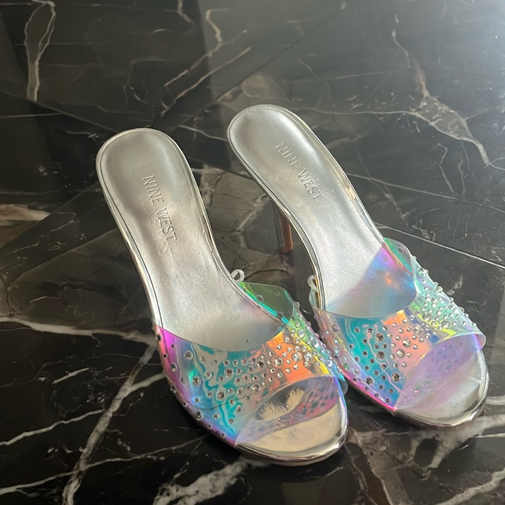 Nine West Cinderella like heels sparkly